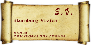 Sternberg Vivien névjegykártya